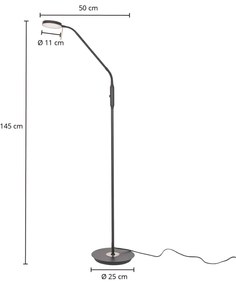 Lindby Sharani stojaca LED lampa, CCT, čierna