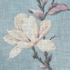 Dekorstudio Dekoračný etamínový záves LUNA s kvetinovým motívom 140x250cm - sivý