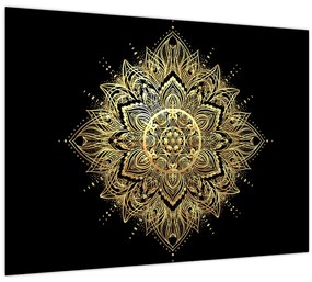 Sklenený obraz - Mandala bohatstvo (70x50 cm)