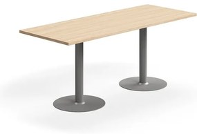 Stôl VERTICUS, 1800x700x720 mm, dub/striebro