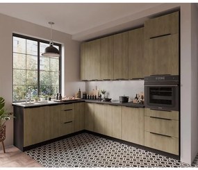 Kuchynská linka Cremona BL 210x290 cm bez kuchynskej dosky