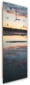 Gario Hodiny na stenu Zaplavená pláž Rozmery: 30 x 90 cm