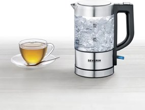 Severin WK 3472 - Rýchlovarná kanvica 0,5 l 1100 W/230 V nerez/sklo
