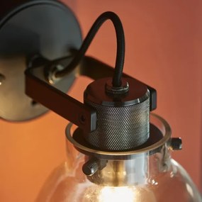 Endon 107011 - Nástenné bodové svietidlo URBAN 1xE27/10W/230V čierna/dymová čierna