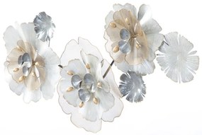 Nástenná kovová dekorácia Mauro Ferretti Flowery, 119 × 60 cm