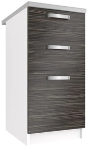 Kuchynská skrinka Belini spodná so zásuvkami 40 cm eben kráľovský  s pracovnou doskou  TOR SDSZ40/1/WT/HK/0/U