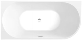 Aqualine Aqualine, TIBERA L rohová stojaca vaňa 170x80cm, biela, E1026
