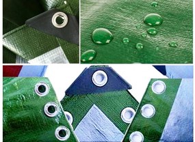 Zeleno strieborná krycia plachta mrazuvzdorná 6m x 10m