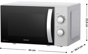 Sencor SMW 2120SS mikrovlnná rúra, sivá