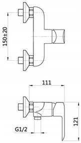 Invena Siros, sprchová batéria, čierna matná, BN-90-004-A