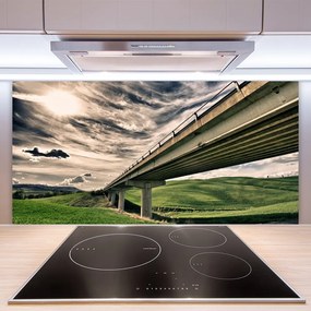 Nástenný panel  Diaľnica most údolie 125x50 cm