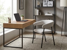 Jedálenská stolička KATANA s čiernymi nohami, sivá