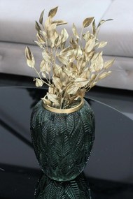 Zelená sklenená oválna váza LESIA 24cm