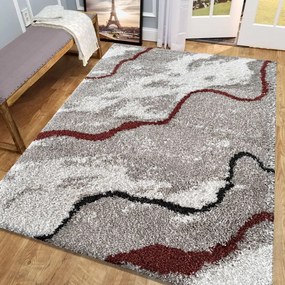Shaggy koberec v prírodných farbách so vzorom Šírka: 120 cm | Dĺžka: 170 cm
