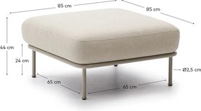 Béžová podnožka z textílie buklé Aurum – Kave Home