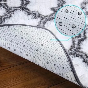 Protišmykový koberec DECOR biely / sivý 1