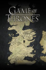 Umelecká tlač Game of Thrones - Westeros map, (26.7 x 40 cm)