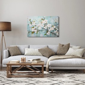 Obraz - Maľba, kvitnúce vetvy stromu (90x60 cm)