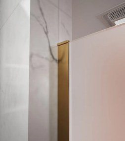 Erga Paris, sprchová zástena Walk-In 70x200 cm, 8mm sklo námraza, zlatý matný profil, ERG-V02-PARIS-070x200-FR-GB