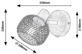 Rabalux 3127 - Nástenné bodové svietidlo GRENDEL 1xE14/40W/230V