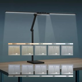 Brilagi-LED Stmievateľná dotyková stolná lampa VARIO LED/24W/230V 3000-6500K čierna