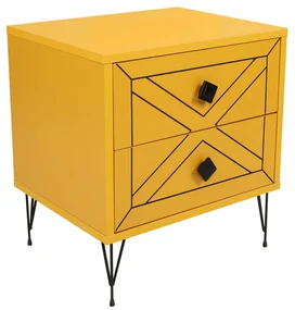 Nočný stolík Luna Yellow