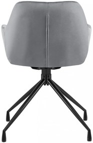 Jedálenská stolička Welby zamat - tmavo šedá