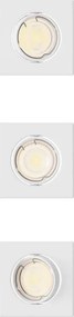 Philips - SADA 3x Zapustené stropné svietidlo PERIDOT 1xGU10/7W/230V biela