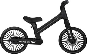 KIK Detský bežecký bicykel Fix Glow LED čierny