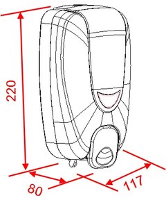 Novaservis - Zásobník na tekuté mydlo 800 ml, biely, 69084,1
