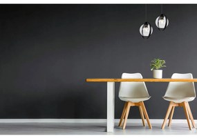 Závesné svietidlo Haga Ring, 1x transparentné sklenené tienidlo (výber z 3 farieb uchytenia)