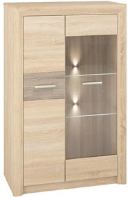 Vitrína Castel 06 Sonoma/hľuzovka