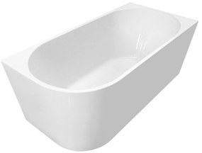 Aqualine Aqualine, TIBERA R rohová stojaca vaňa 170x80cm, biela, E1015