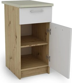 Kuchynský  blok Irma, dub artisan/biela