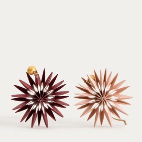 Závesná vianočná dekorácia GALLA ružová / bordová 754616 (4 ks)