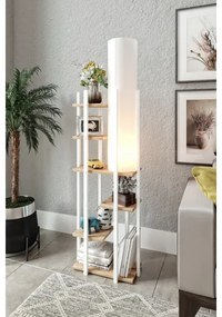 Stojacia lampa s poličkami VOGUE 1xE27/40W/230V 160 cm biela