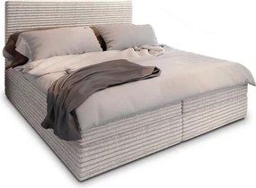 AKCIA Čalúnená posteľ boxspring ISPIRA 140x200 cm krémová II. akosť Matrac: Matrac Bonell pružinový