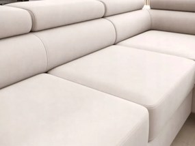 Moderná rohová rozkladacia pohovka 275x203x91 Opierky hlavy úložný box Aurora O-sofa
