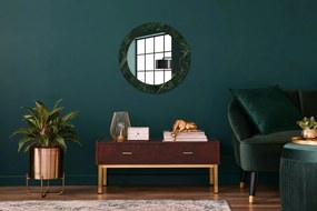 Okrúhle ozdobné zrkadlo na stenu Zelený mramor fi 60 cm
