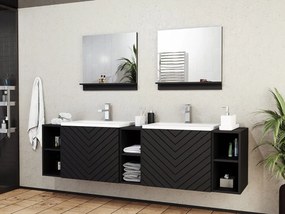 Kúpeľnová zostava Najrip IV, Sifón: bez sifónu, Farby: čierna