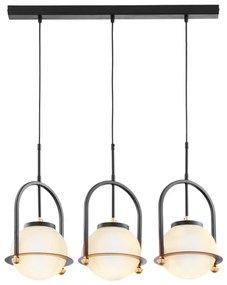 Jupiter 1916 - Luster na lanku ROSSO 3xE27/15W/230V čierna