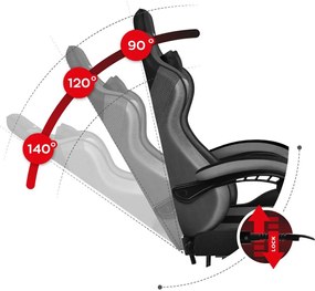 Herné kreslo Fusion 4.7 (čierna + sivá). Akcia -20%. Vlastná spoľahlivá doprava až k Vám domov. 1087477