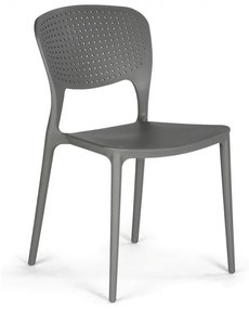 Plastová jedálenská stolička EASY II, sivá