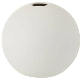Biela keramická guľatá váza Matt White S - Ø12*11,5 cm