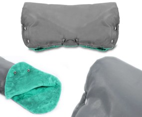 Rukávník na kočárek Glita šedo-mátový