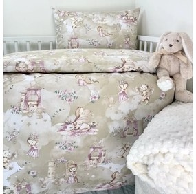 Posteľná obliečka do postieľky Na Vlásku 90x130 / 45x65 cm – 100% bavlna, rozprávkový motív, zips