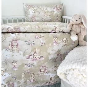 Posteľná obliečka do postieľky Na Vlásku 90x130 / 45x65 cm – 100% bavlna, rozprávkový motív, zips