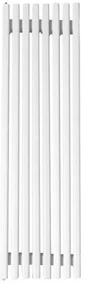 Regnis Lazur LA, vykurovacie teleso 540x1000mm so stredovým pripojením 50mm, 766W, biela matná, LAZURLA/1000/540/D5/WHITE