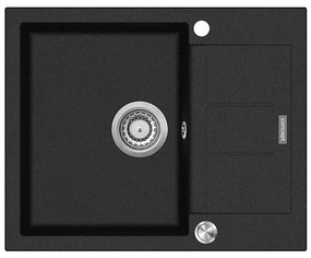Concept DG05C45BC - Kuchynský drez CUBIS 50x62 cm granit/čierna