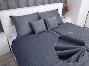 Biante Hrejivé mikroplyšové posteľné obliečky MIS-010 Tmavo sivé Jednolôžko 140x200 a 70x90 cm